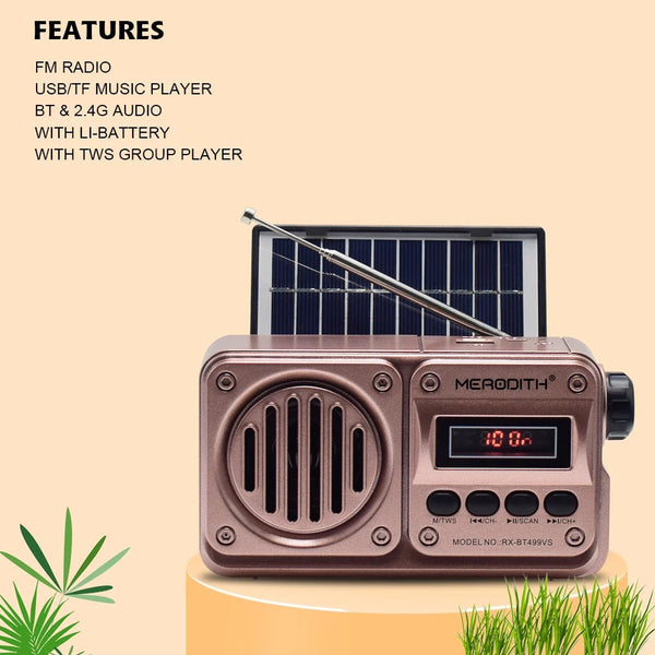 SunWave Retro Portable Solar Speaker