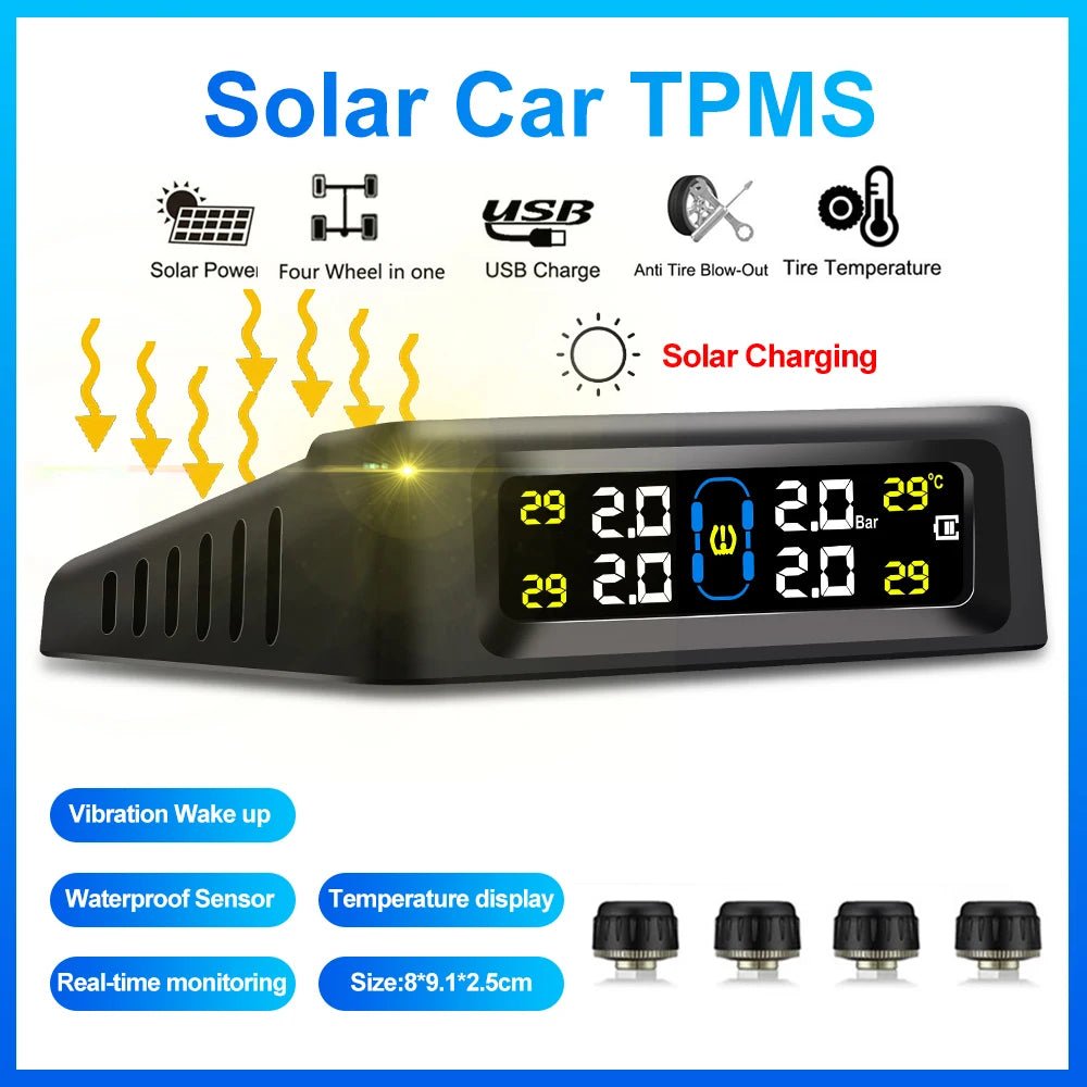 SolarSafe Car Tire Monitor - Solar & Power Gadgets - VibeGreen